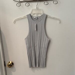 Madewell NWT Light Gray sparkle Ribbed Tank Top
